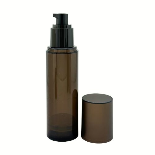 50ml cylinder airless lotion pump bottle with flat overcap