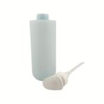A blue 500ml HDPE round-bottom cylinder bottle with a black disc-top dispensing cap.
