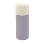 A series of four white HDPE cylinder bottles ranging from 100ml to 250ml, each fitted with a wide-diameter white disc top cap. The uniform, professional design is ideal for cohesive product lines.