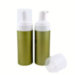 A 3.38 oz (100 ml) clear glass cylinder bottle with a white foaming pump head. The sleek, vertical design and high-clarity glass showcase a professional solution for premium skincare brands.