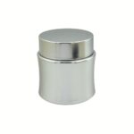 A silver glass cream jar provides a wide-mouth opening for easy access to thicker balms