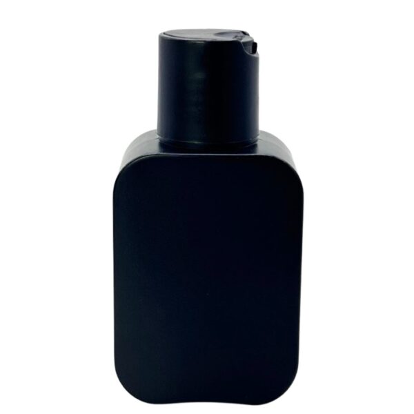 3 oz HDPE Plastic Square Flat Bottle, Disc Cap