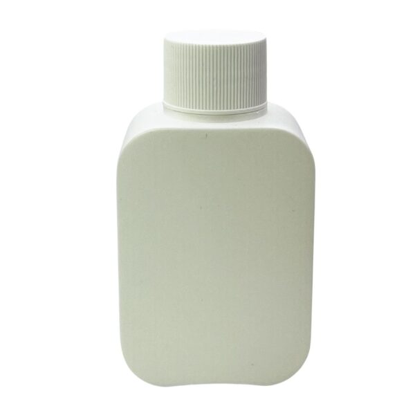 3oz HDPE Plastic Square Flat Bottle, Screw Cap