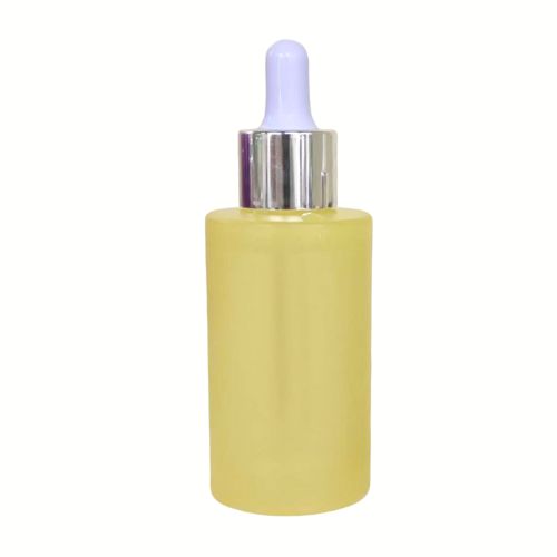 50ml Cylinder Glass Dropper Bottle Silver Collar