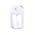A slim white 30 ml card-shaped pocket spray bottle with a built-in fine-mist actuator.