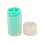 A white 50g mono-material PP refillable deodorant stick container with a removable inner cartridge and a secure screw-on cap.