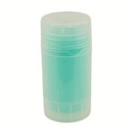 A white 50g mono-material PP refillable deodorant stick container with a removable inner cartridge and a secure screw-on cap.