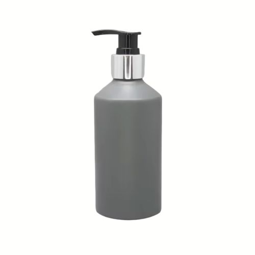A 11oz brushed aluminum bottle featuring a slanted shoulder design and a matte metallic finish.