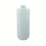 A blue 16.9 oz HDPE round-bottom cylinder bottle with a black disc-top dispensing cap.