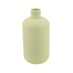 A 10oz green squat HDPE bottle with a 28/410 neck size