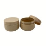 A set of clear, single-wall 200ml PET jars with white screw caps, showcasing a minimalist and sleek profile.
