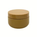 A wide-mouse 200ml PET jars with white screw caps, showcasing a minimalist and sleek profile.