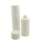 white Soft-Touch HDPE Cylinder Bottle with Flip-Top Cap 200ml